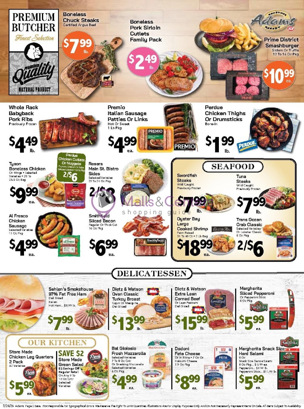 Weekly ad for Adams hometown market valid: 07/24/2026 - 07/30/2026, page 2