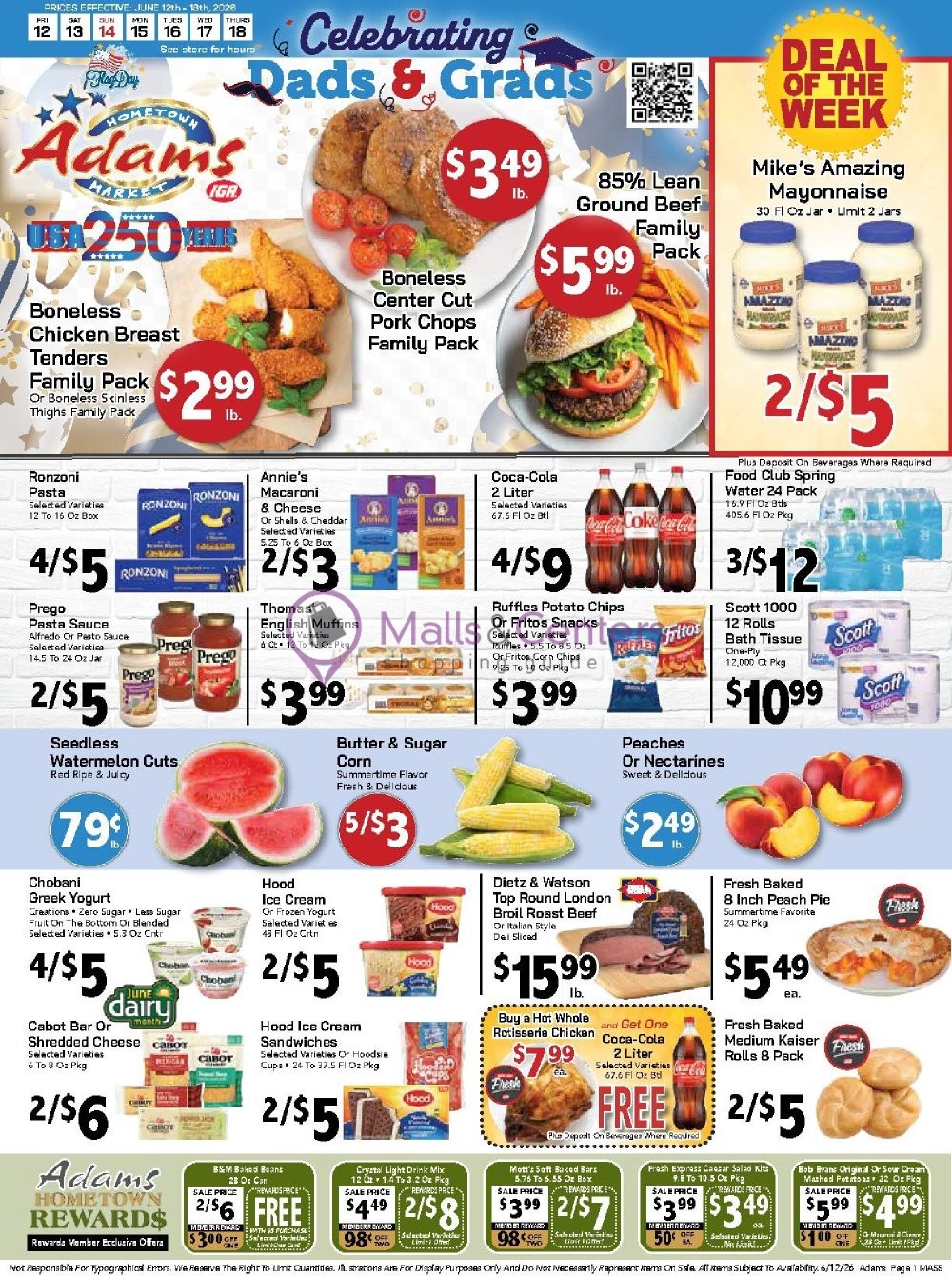 Weekly ad for Adams hometown market valid: 06/12/2026 - 06/18/2026, page 1