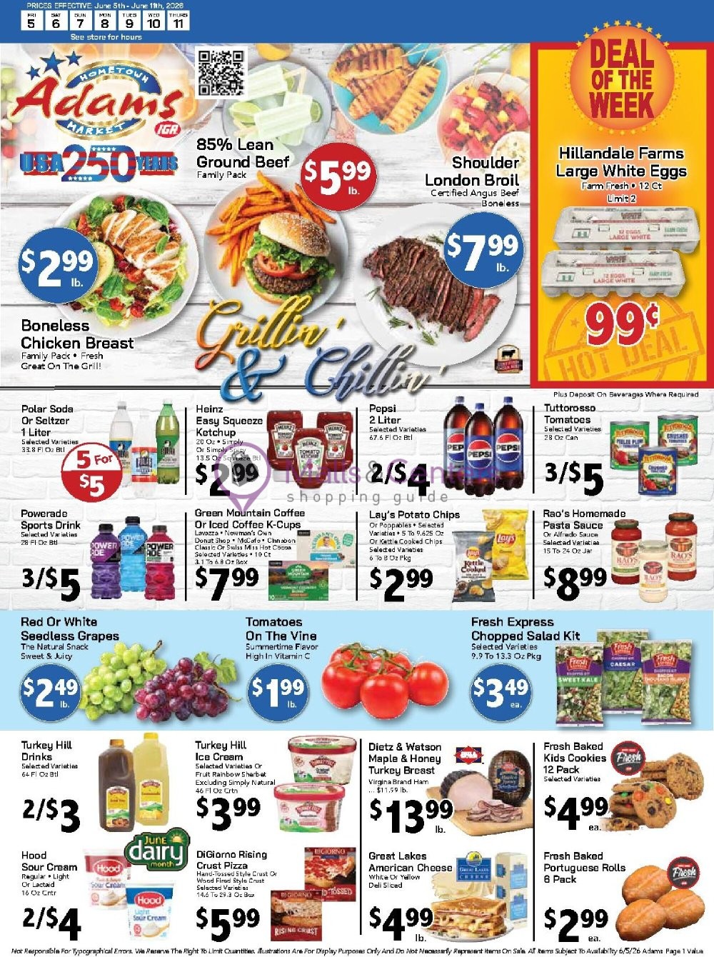 Weekly ad for Adams hometown market valid: 06/05/2026 - 06/11/2026, page 1