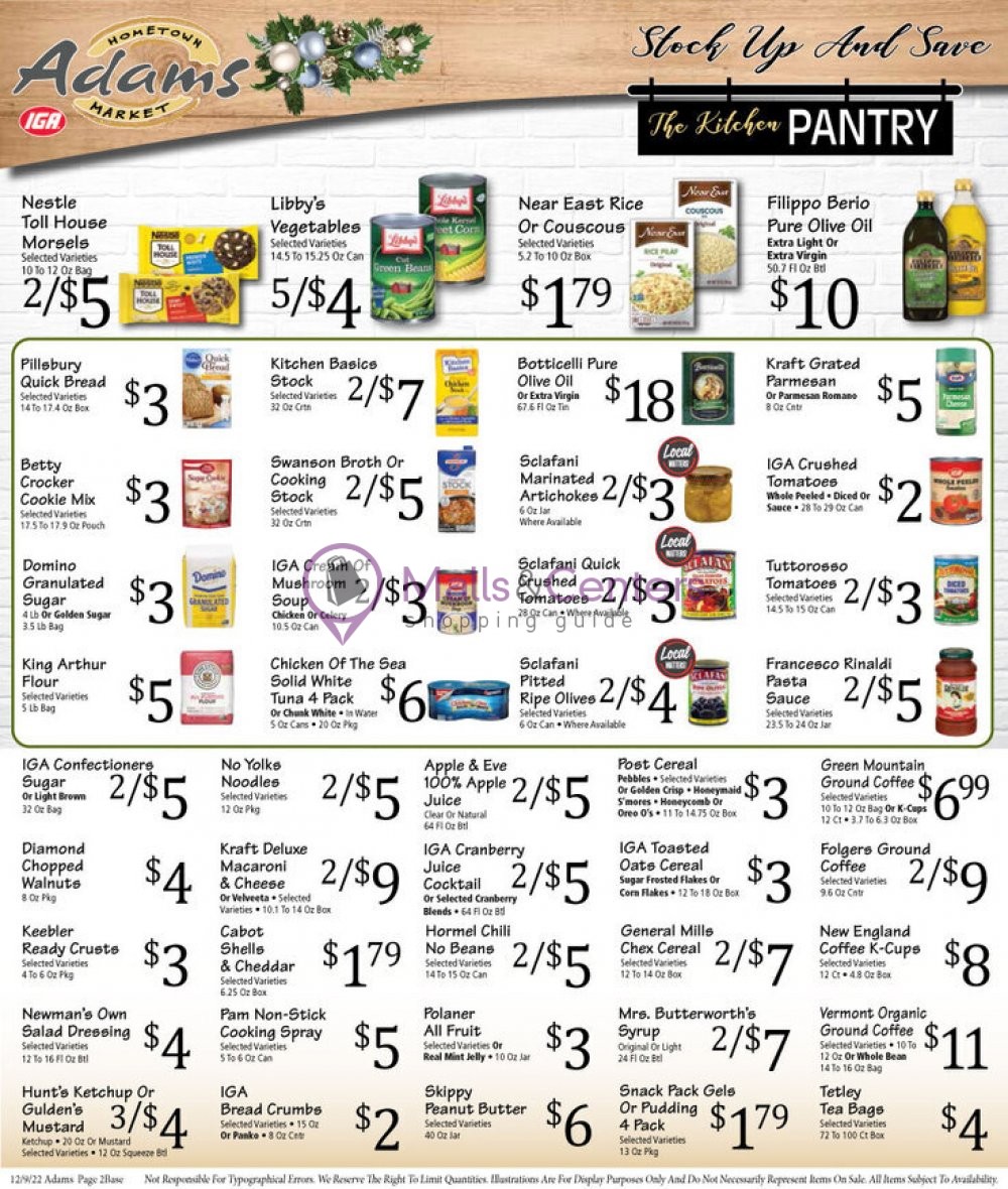 Adams hometown market Weekly ad valid from 12/09/2022 to 12/15/2022