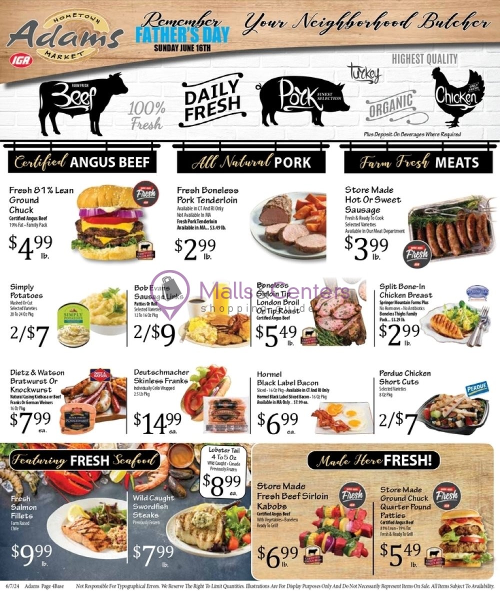 Weekly ad for Adams hometown market valid: 06/07/2024 - 06/13/2024, page 4