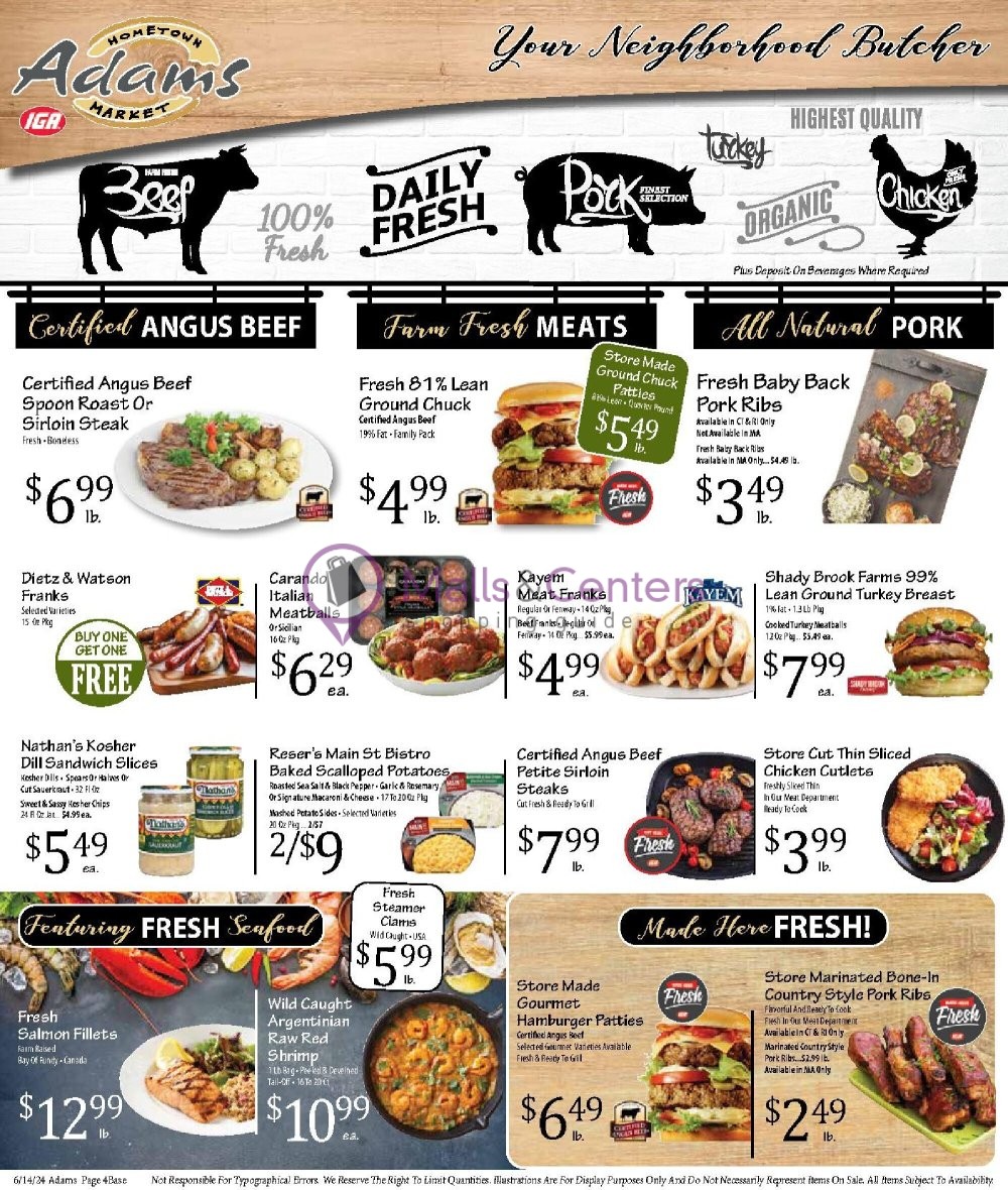 Weekly ad for Adams hometown market valid: 06/14/2024 - 06/20/2024, page 4