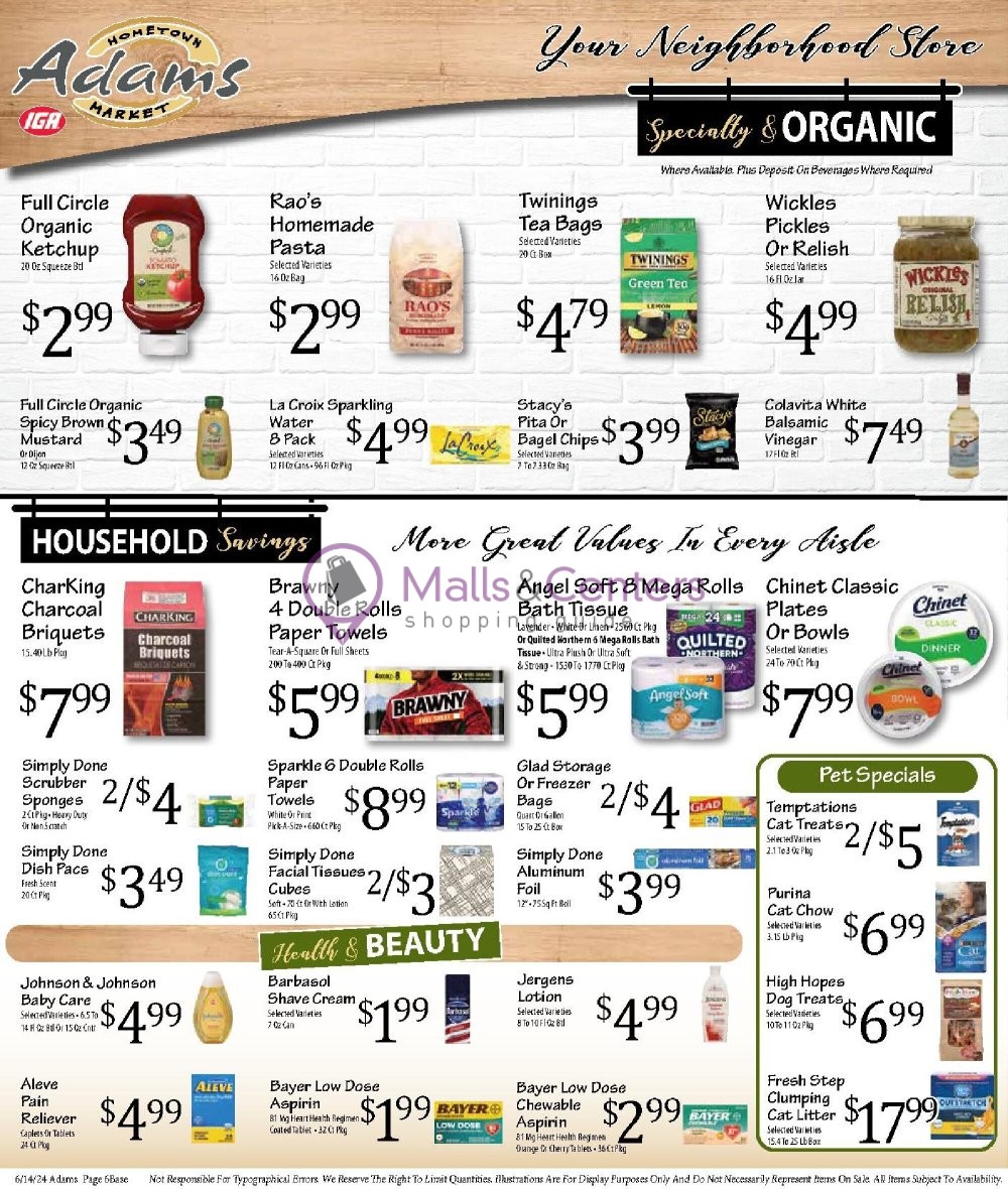Weekly ad for Adams hometown market valid: 06/14/2024 - 06/20/2024, page 6
