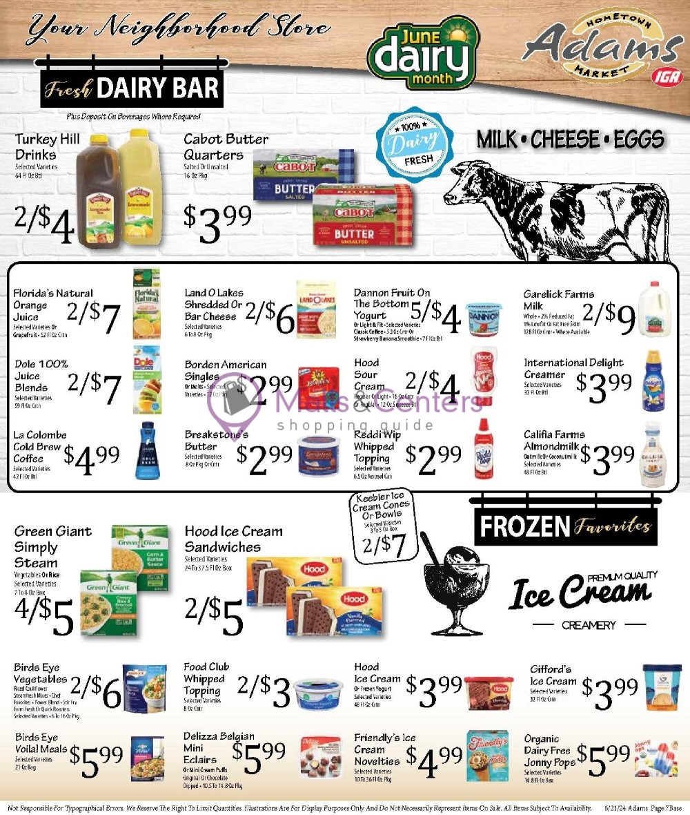 Weekly ad for Adams hometown market valid: 06/21/2024 - 06/27/2024, page 7