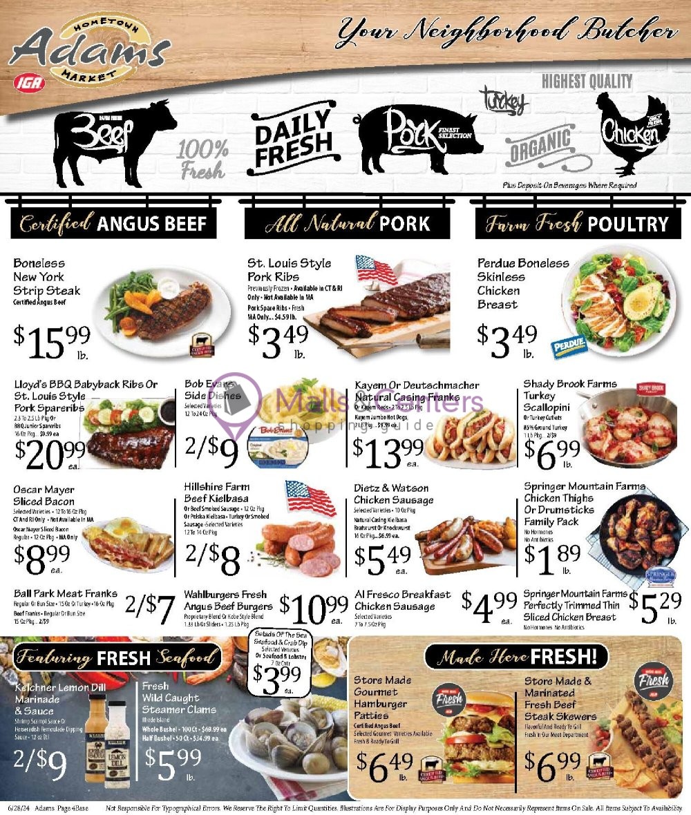 Weekly ad for Adams hometown market valid: 06/28/2024 - 07/04/2024, page 4