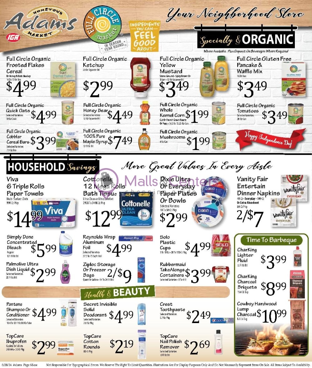 Weekly ad for Adams hometown market valid: 06/28/2024 - 07/04/2024, page 6