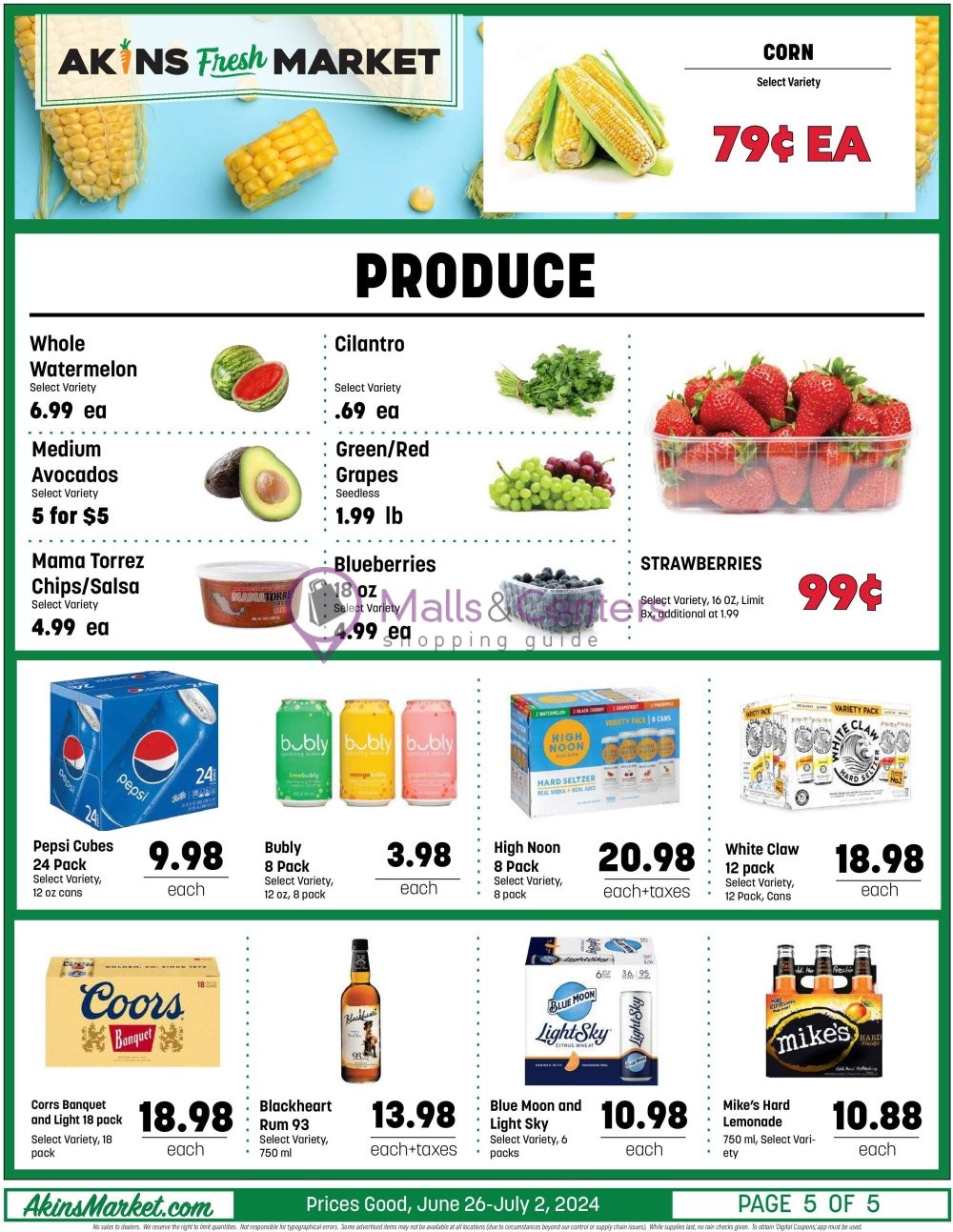 Weekly ad for Akins Foods valid: 06/26/2024 - 07/02/2024, page 5