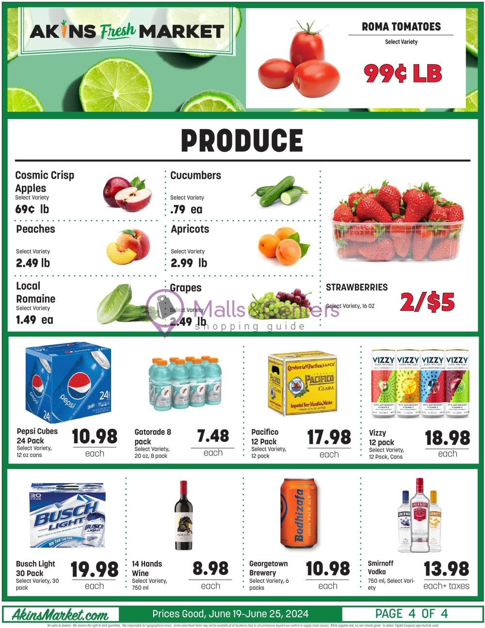 Weekly ad for Akins Foods valid: 06/19/2024 - 06/25/2024, page 4