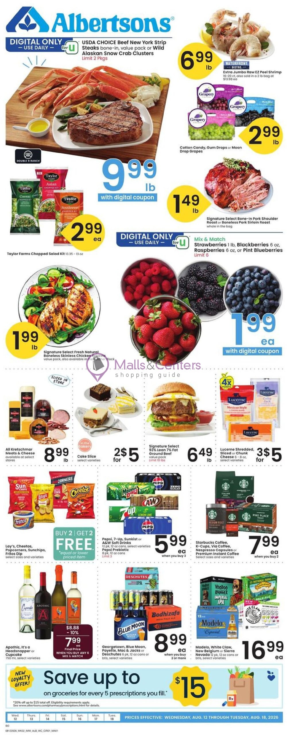 Weekly ad for Albertsons valid: 08/12/2026 - 08/18/2026, page 1