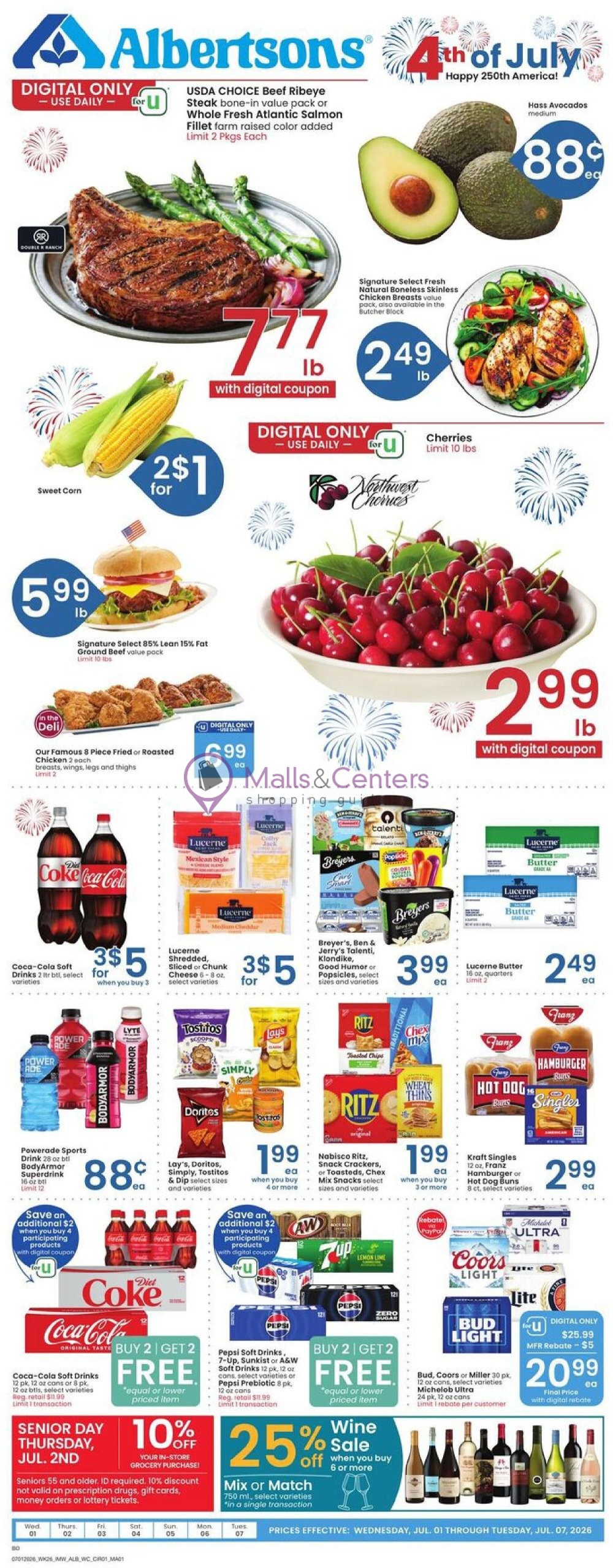 Weekly ad for Albertsons valid: 07/01/2026 - 07/07/2026, page 1