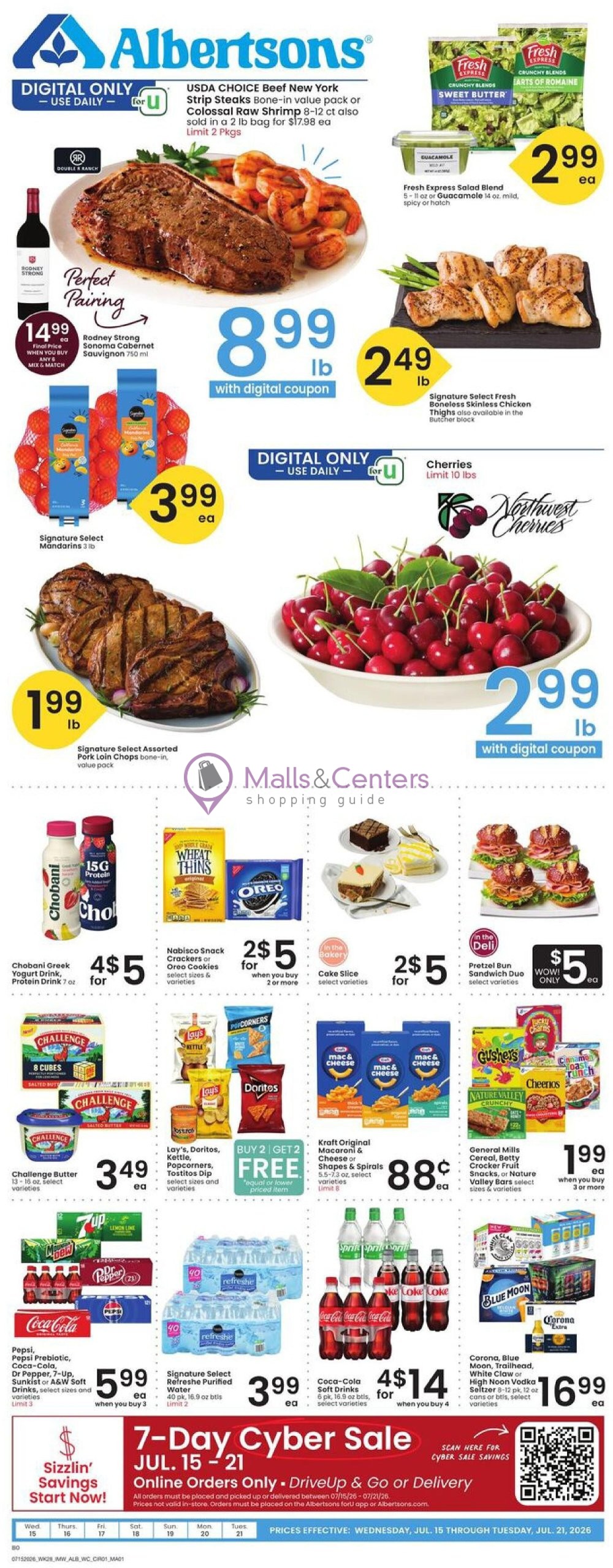 Weekly ad for Albertsons valid: 07/15/2026 - 07/21/2026, page 1