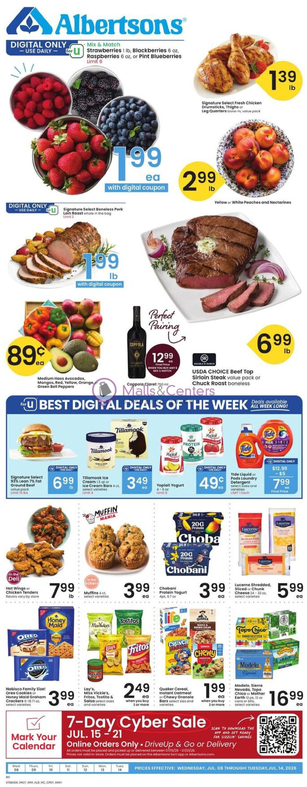 Weekly ad for Albertsons valid: 07/08/2026 - 07/14/2026, page 1