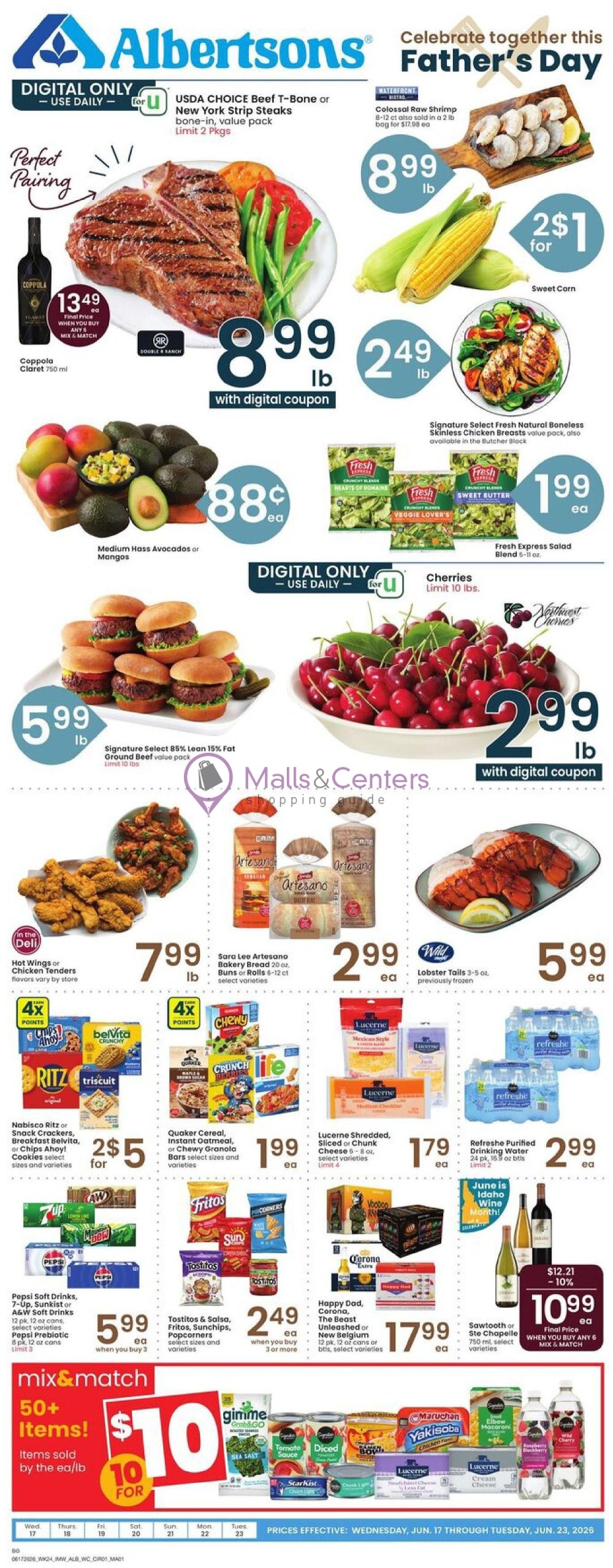 Weekly ad for Albertsons valid: 06/17/2026 - 06/23/2026, page 1
