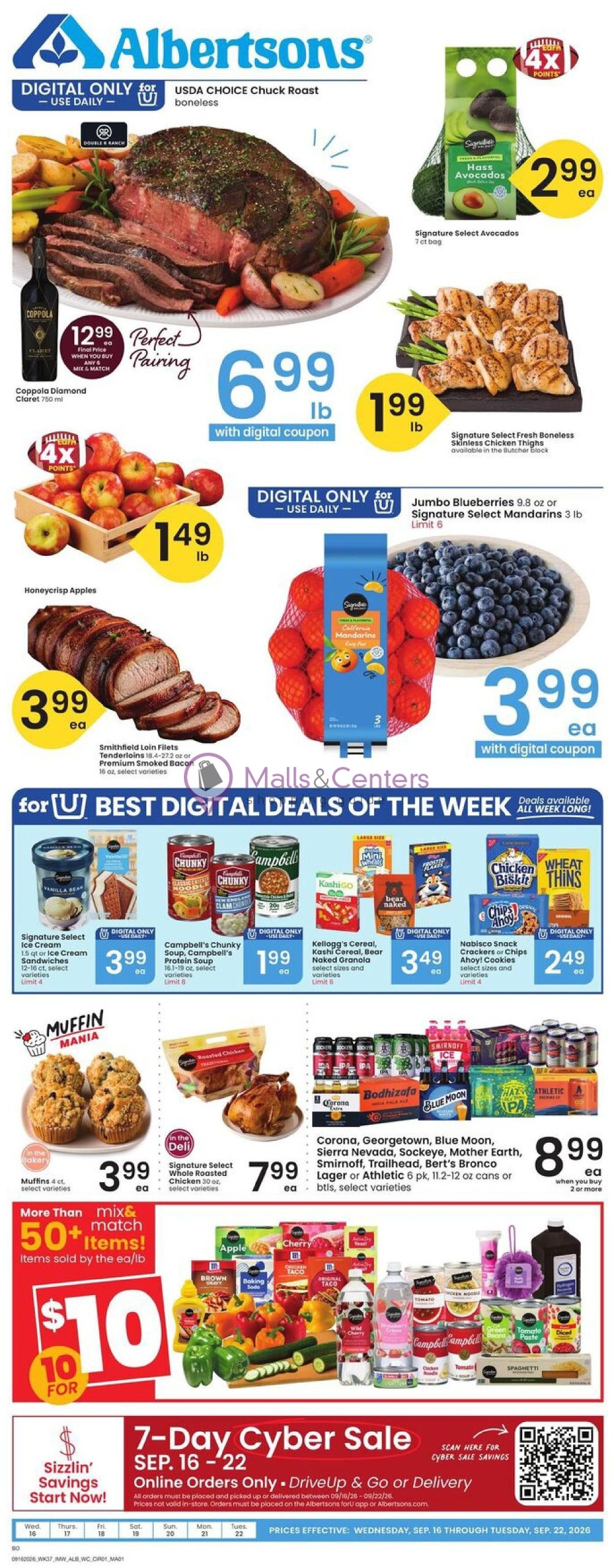 Weekly ad for Albertsons valid: 09/16/2026 - 09/22/2026, page 1