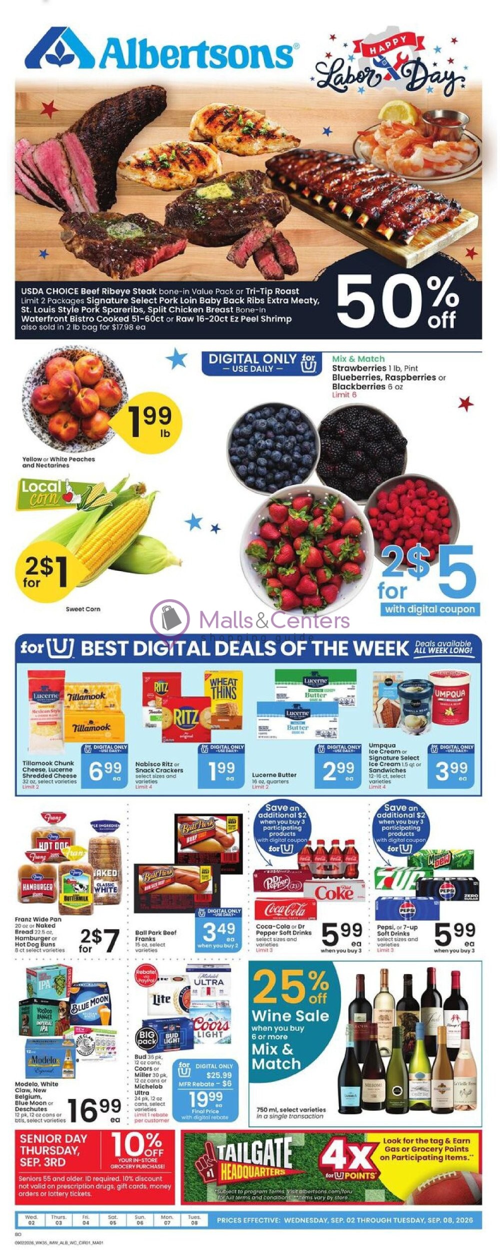 Weekly ad for Albertsons valid: 09/02/2026 - 09/08/2026, page 1