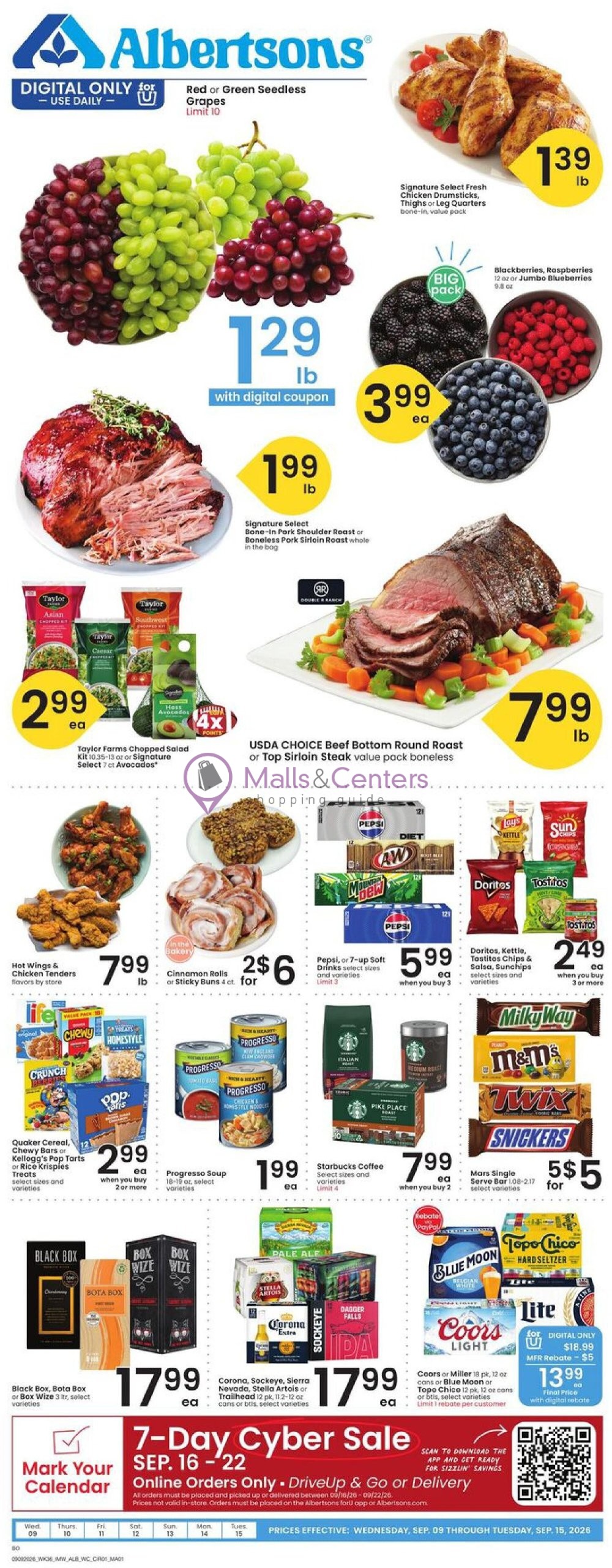 First page of weekly ad for Albertsons valid: 09/09/2026 - 09/15/2026