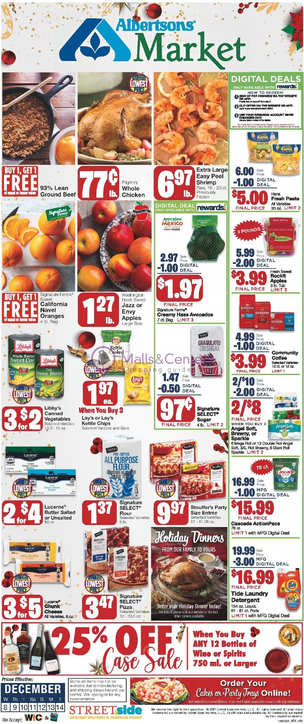 Albertsons Weekly ad valid from 12/08/2021 to 12/14/2021 MallsCenters
