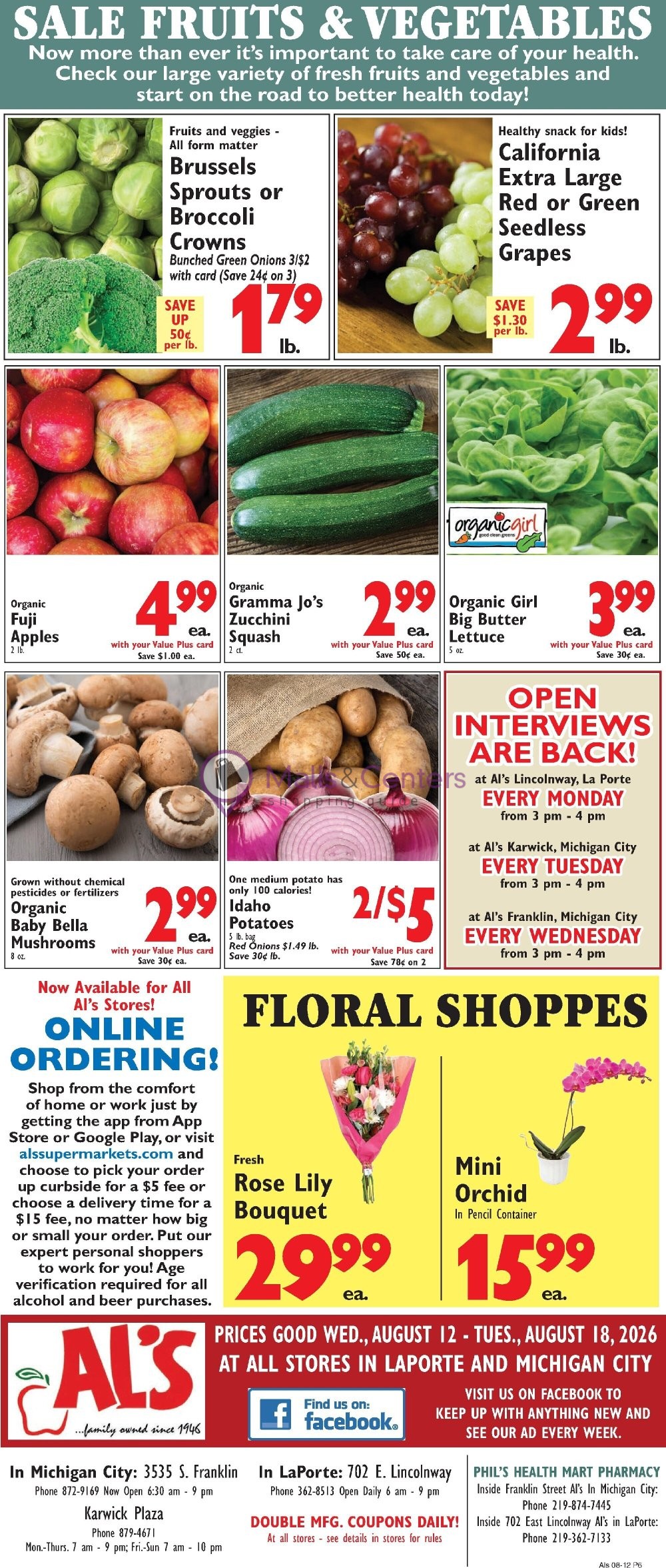 Weekly ad for Al's Supermarket valid: 08/12/2026 - 08/18/2026, page 6