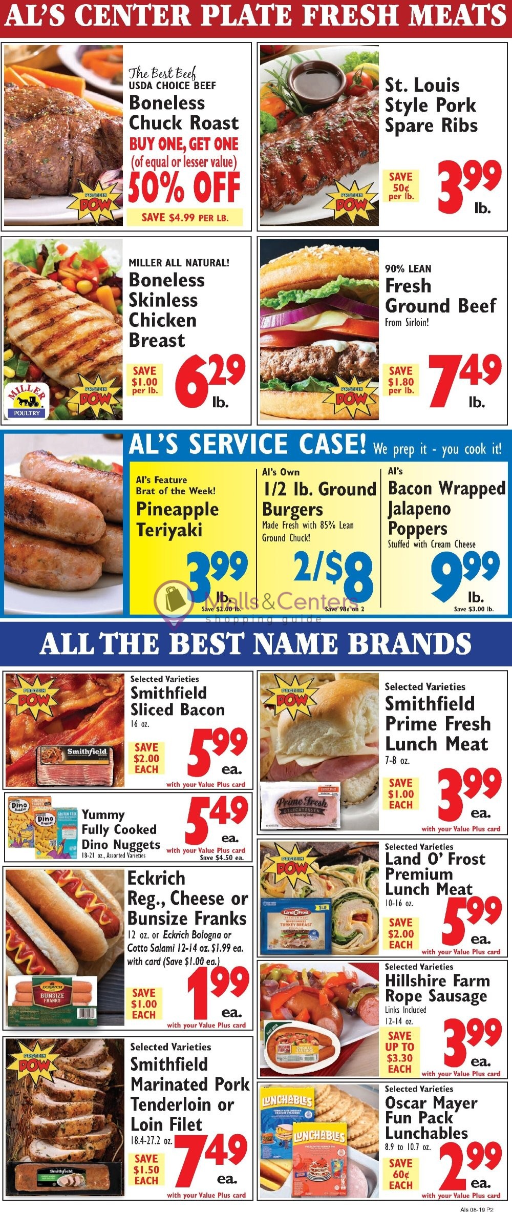 Weekly ad for Al's Supermarket valid: 08/19/2026 - 08/25/2026, page 2