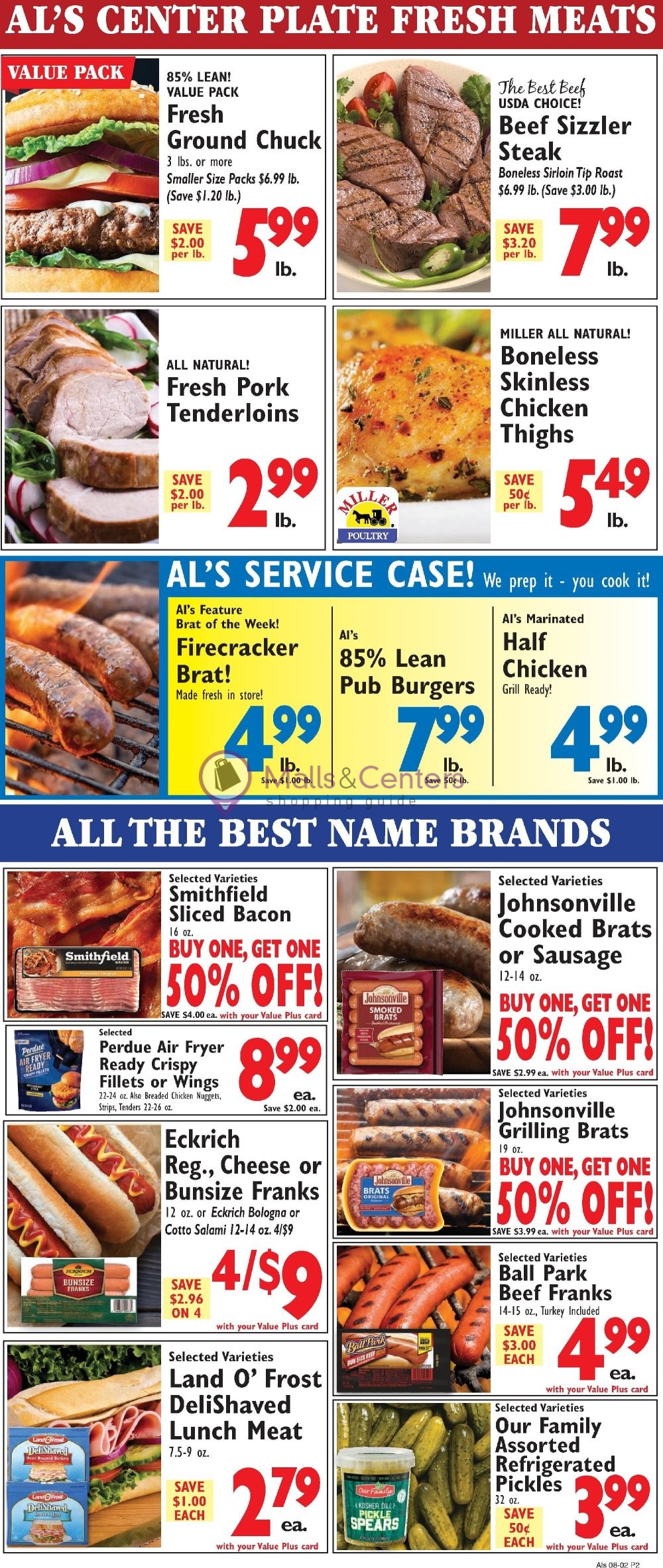 Weekly ad for Al's Supermarket valid: 08/05/2026 - 08/11/2026, page 2