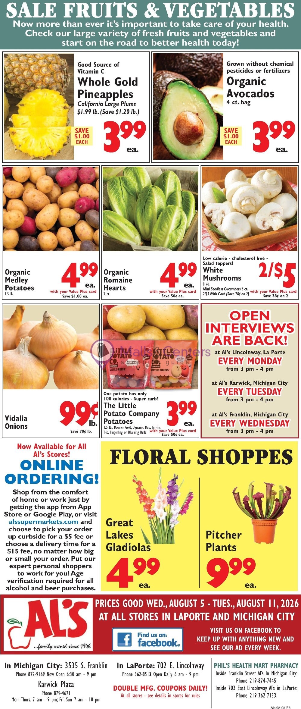 Weekly ad for Al's Supermarket valid: 08/05/2026 - 08/11/2026, page 6