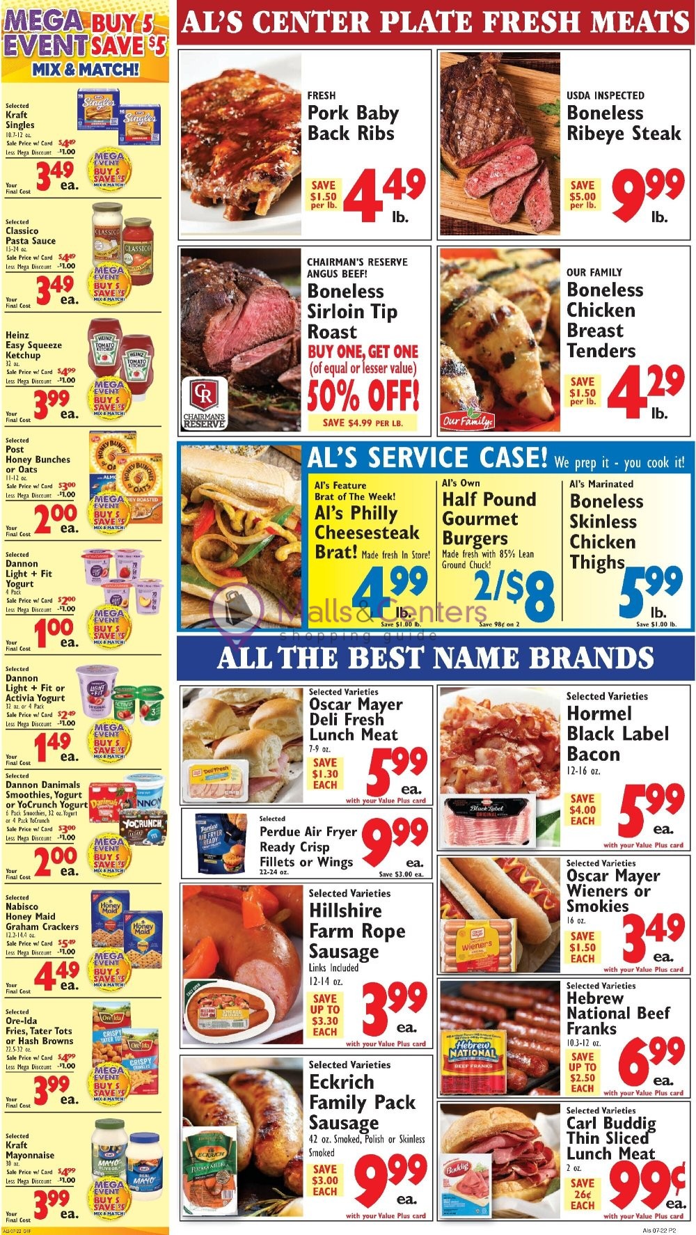 Weekly ad for Al's Supermarket valid: 07/22/2026 - 07/28/2026, page 2