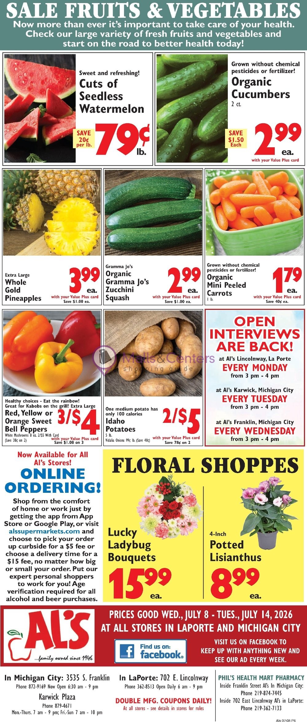 Weekly ad for Al's Supermarket valid: 07/08/2026 - 07/14/2026, page 6
