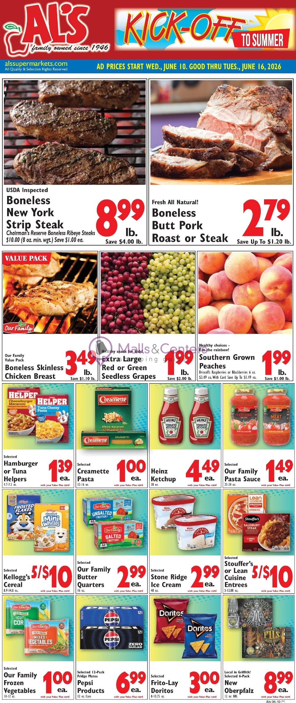 Weekly ad for Al's Supermarket valid: 06/10/2026 - 06/16/2026, page 1