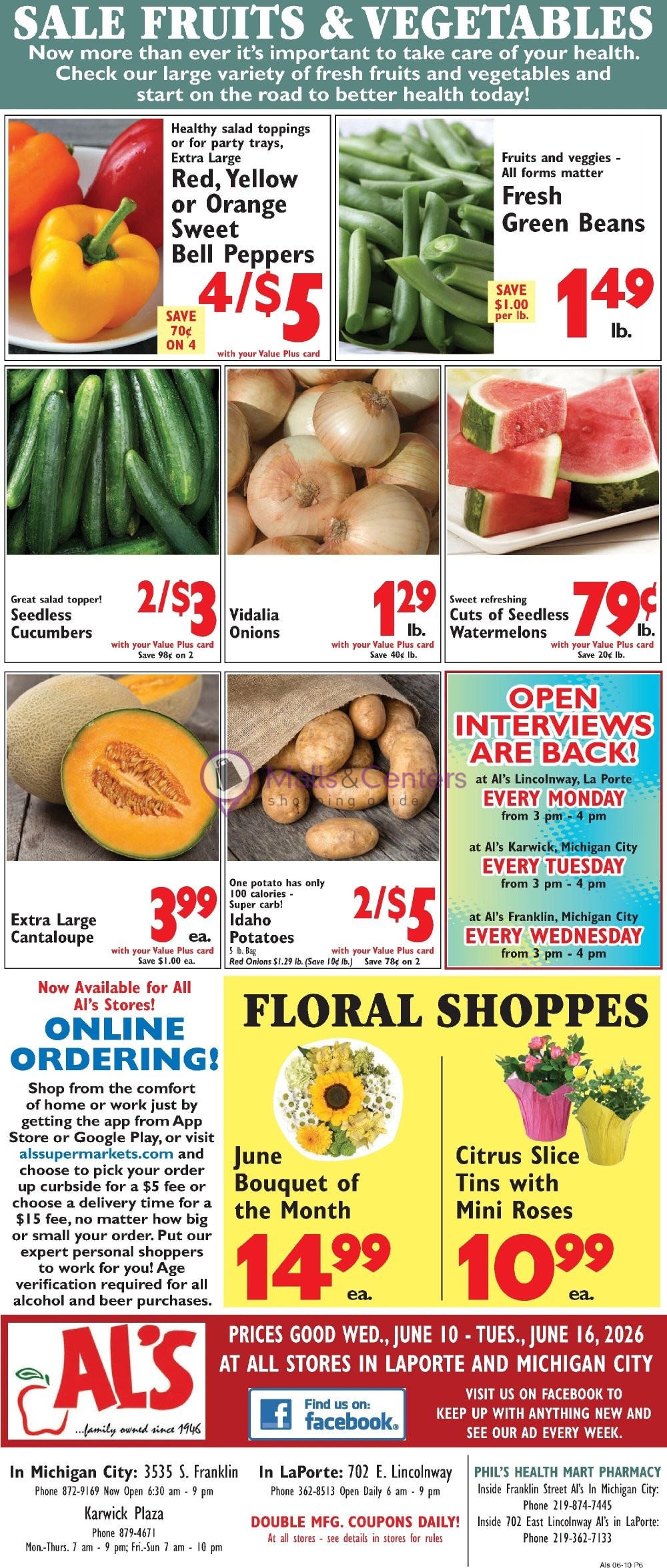 Weekly ad for Al's Supermarket valid: 06/10/2026 - 06/16/2026, page 6