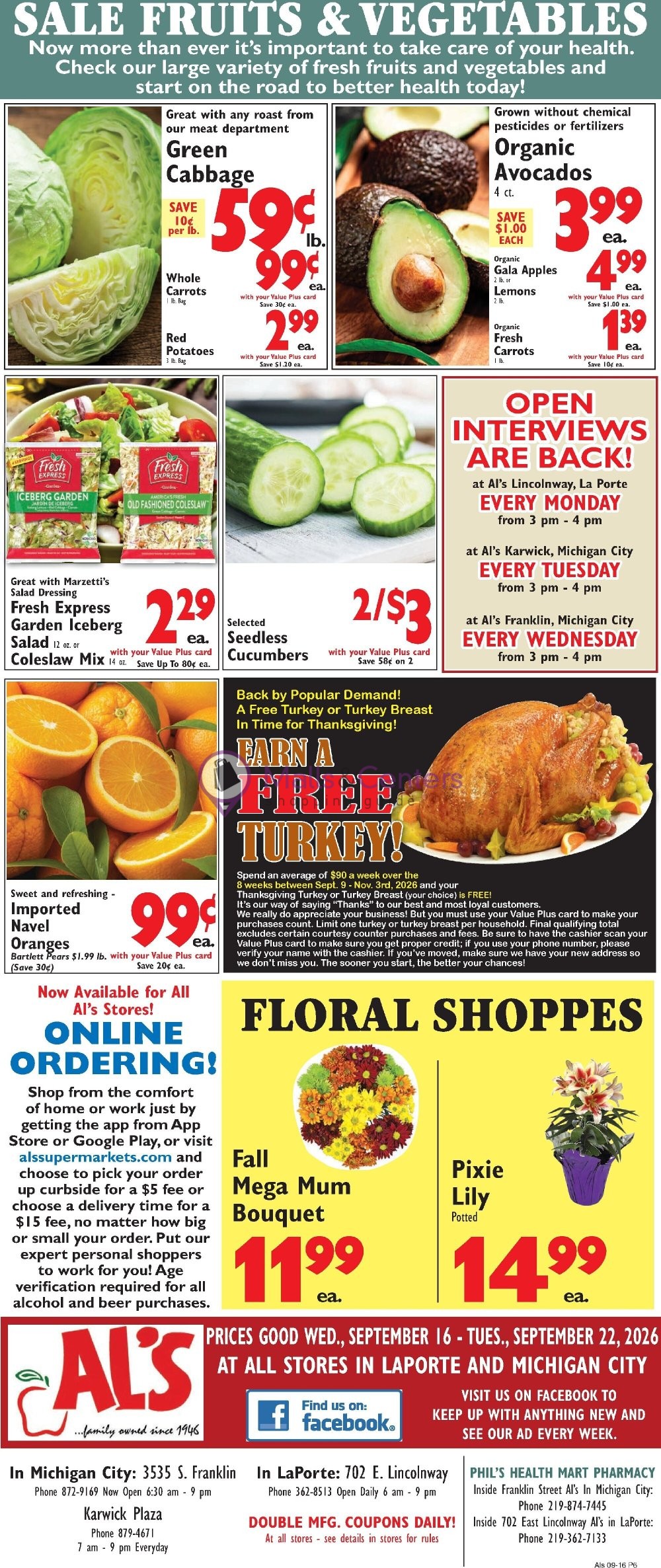 Weekly ad for Al's Supermarket valid: 09/16/2026 - 09/22/2026, page 6