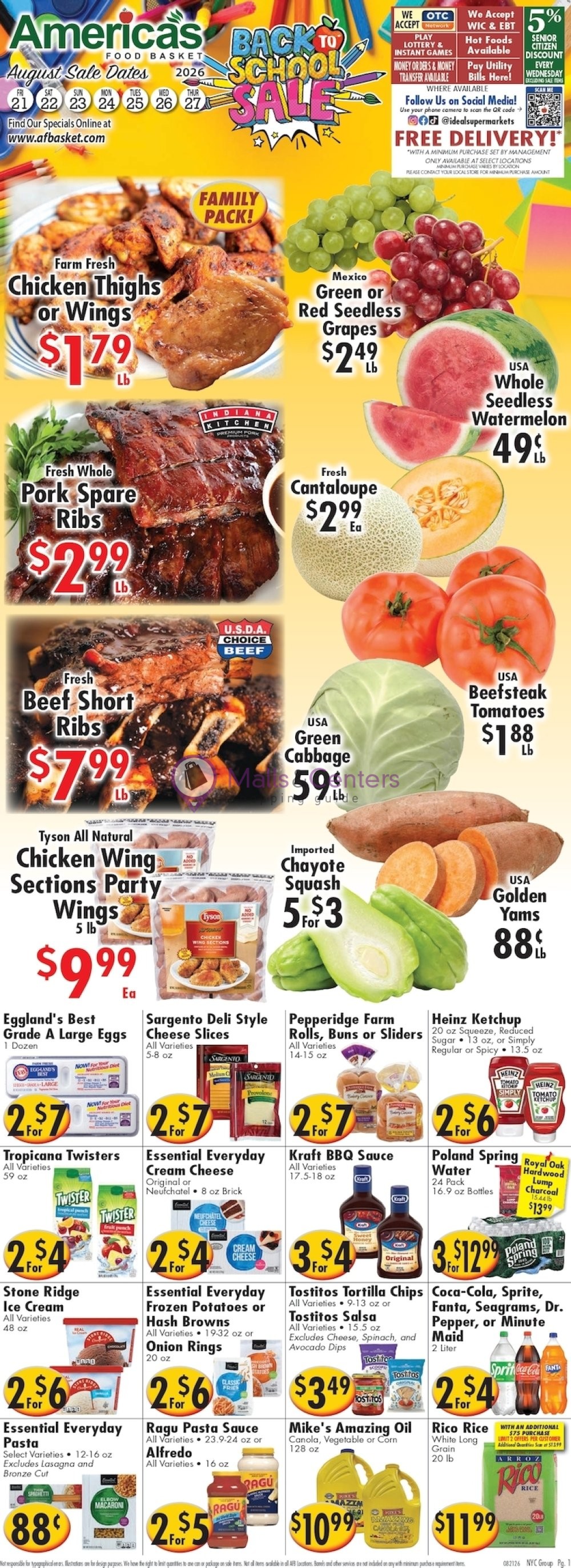 Weekly ad for America's Food Basket valid: 08/21/2026 - 08/28/2026, page 1