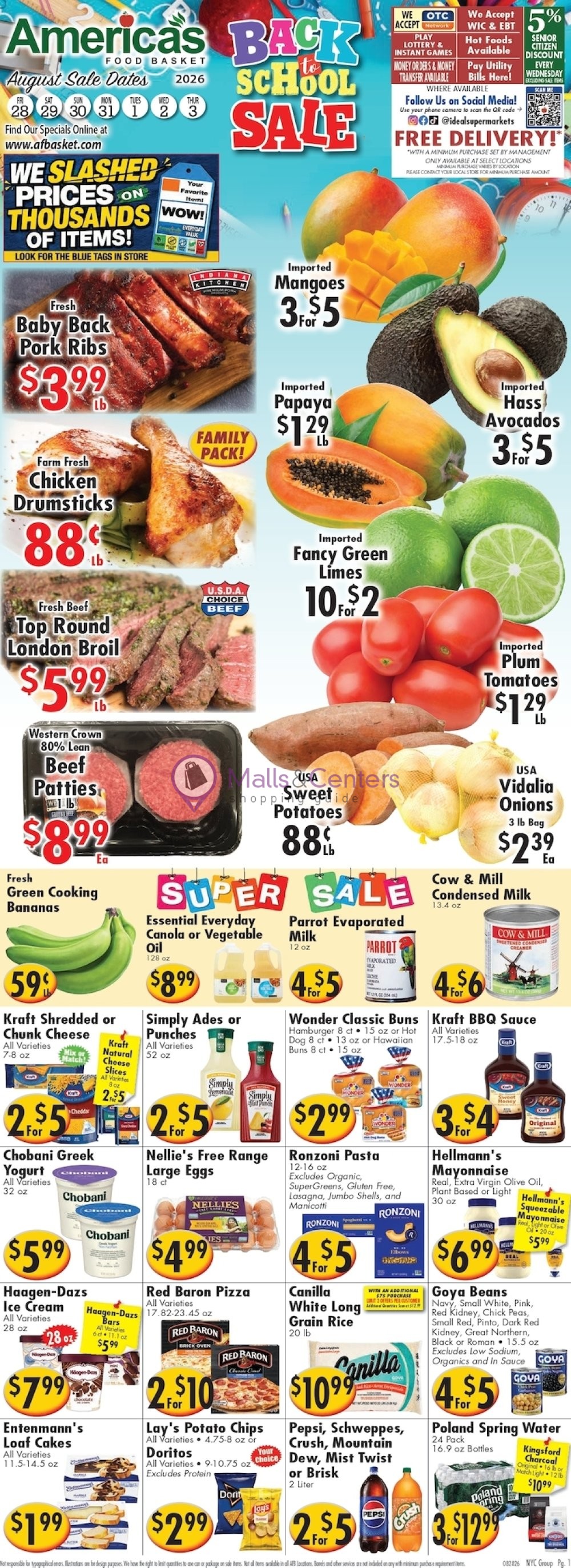 Weekly ad for America's Food Basket valid: 08/28/2026 - 09/03/2026, page 1