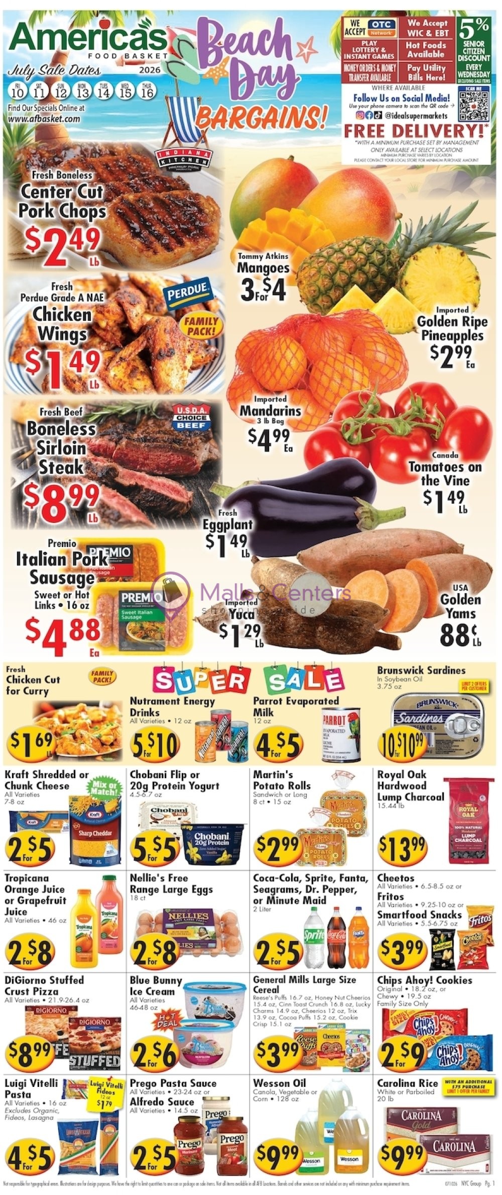 Weekly ad for America's Food Basket valid: 07/10/2026 - 07/16/2026, page 1