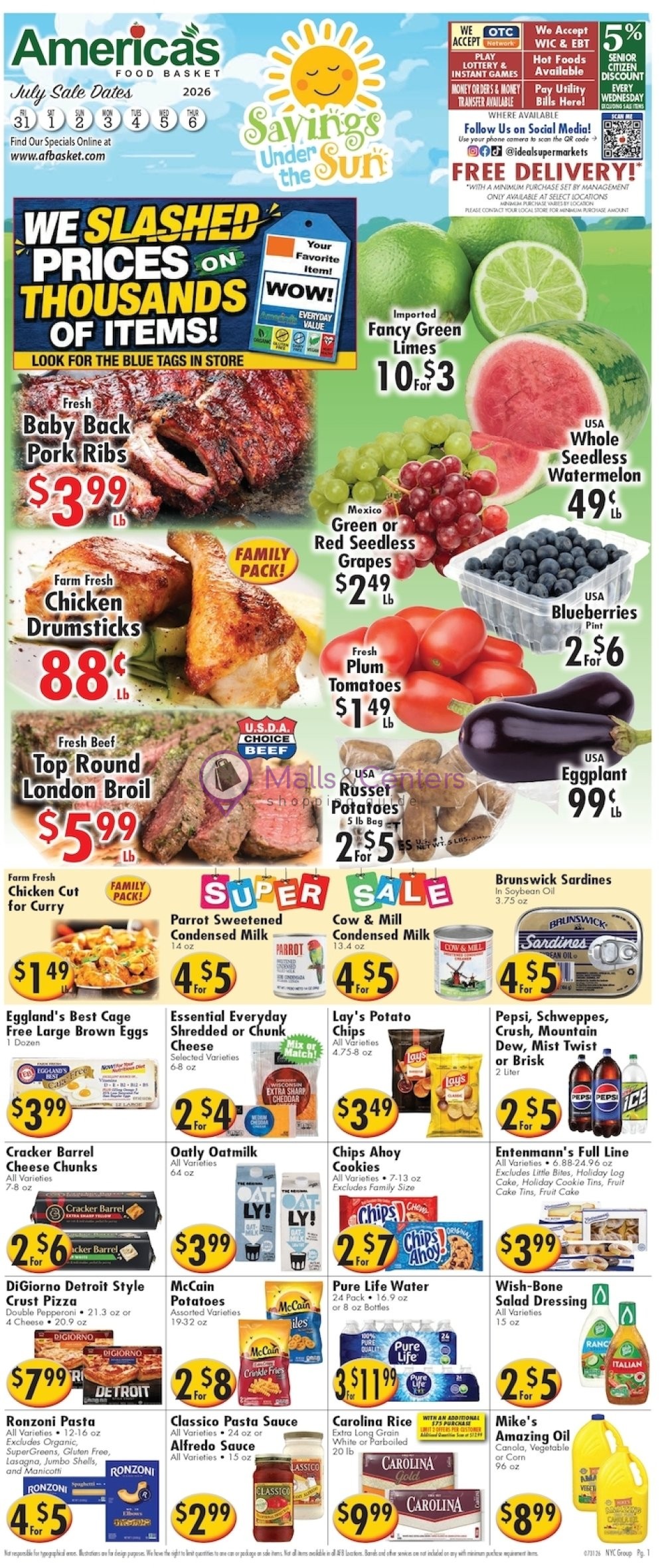 Weekly ad for America's Food Basket valid: 07/31/2026 - 08/06/2026, page 1