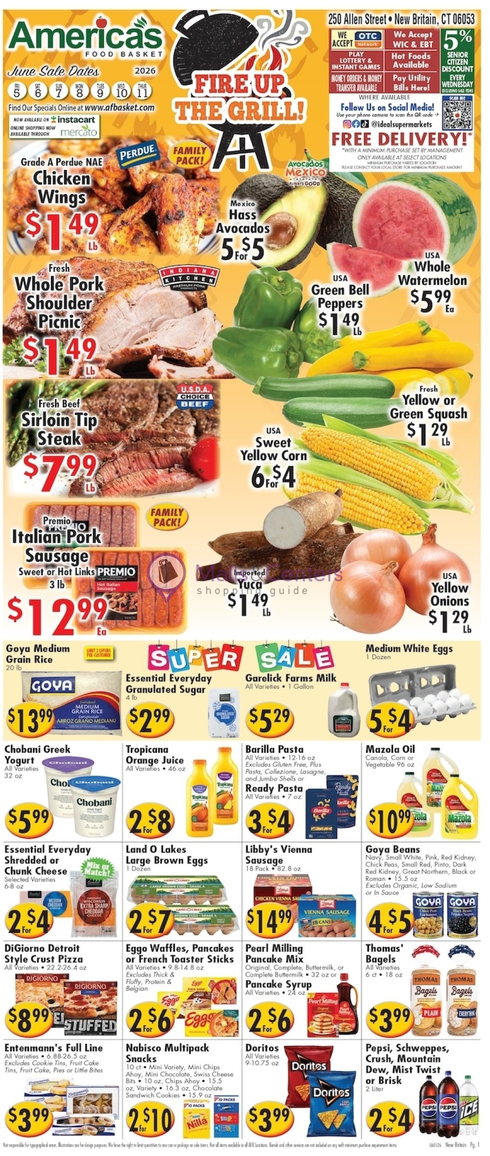 Weekly ad for America's Food Basket valid: 06/01/2026 - 06/30/2026, page 1