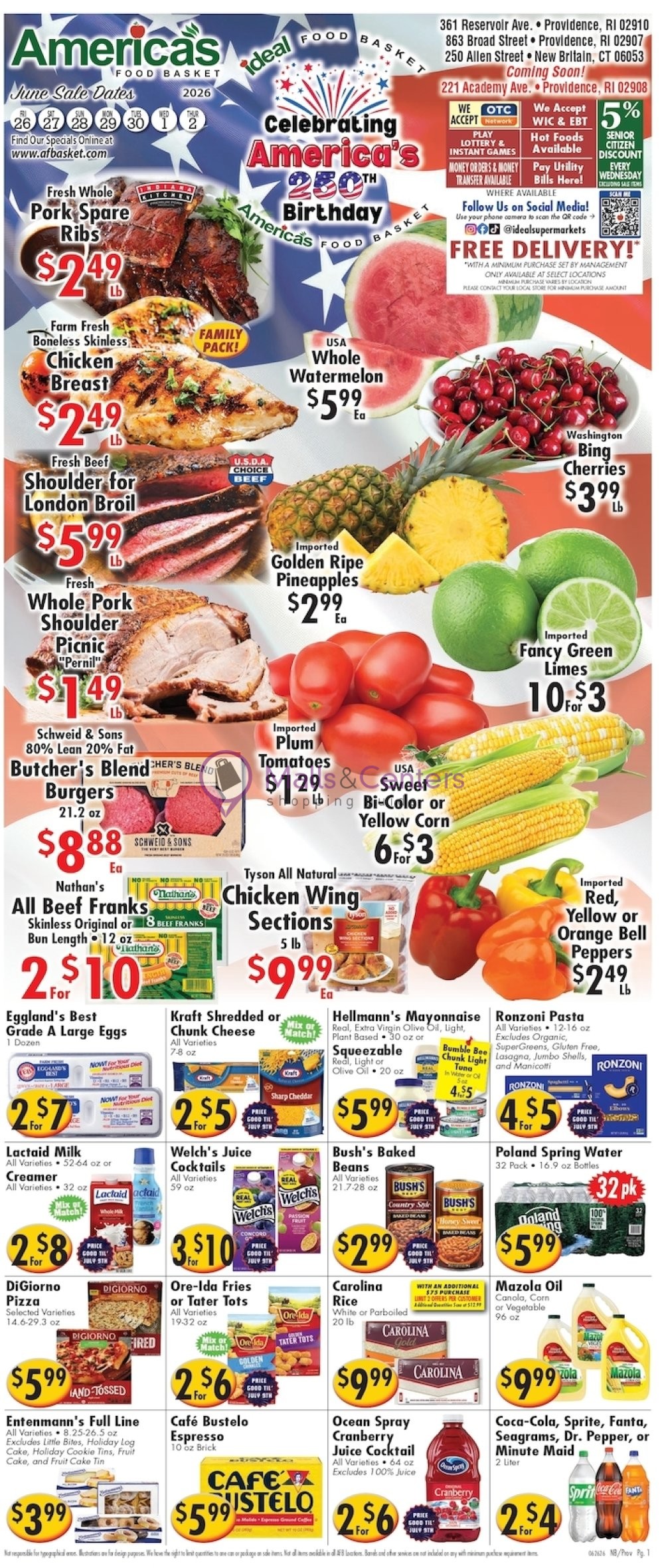 Weekly ad for America's Food Basket valid: 06/26/2026 - 07/02/2026, page 1