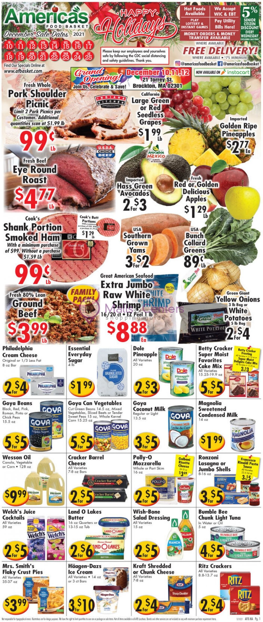America s Food Basket Weekly Ad Valid From 12 10 2021 To 12 25 2021 