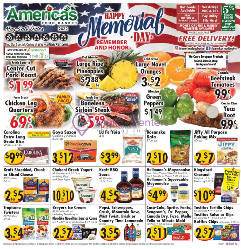 America's Food Basket Weekly ad valid from 05/20/2022 to 05/26/2022