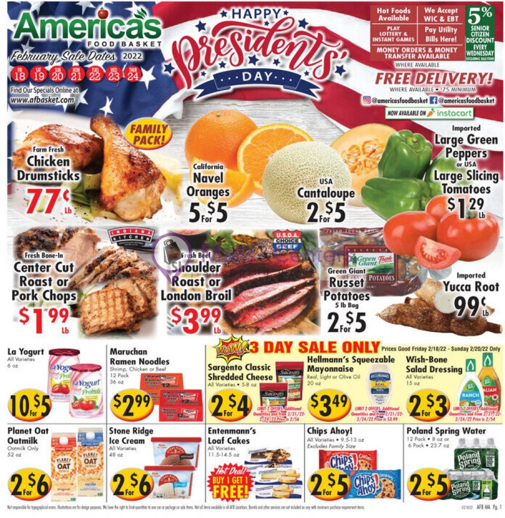 America s Food Basket Weekly Ad Valid From 02 18 2022 To 02 24 2022 