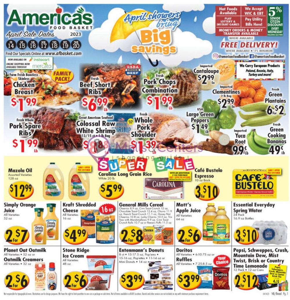 America's Food Basket Weekly ad valid from 04/14/2023 to 04/20/2023