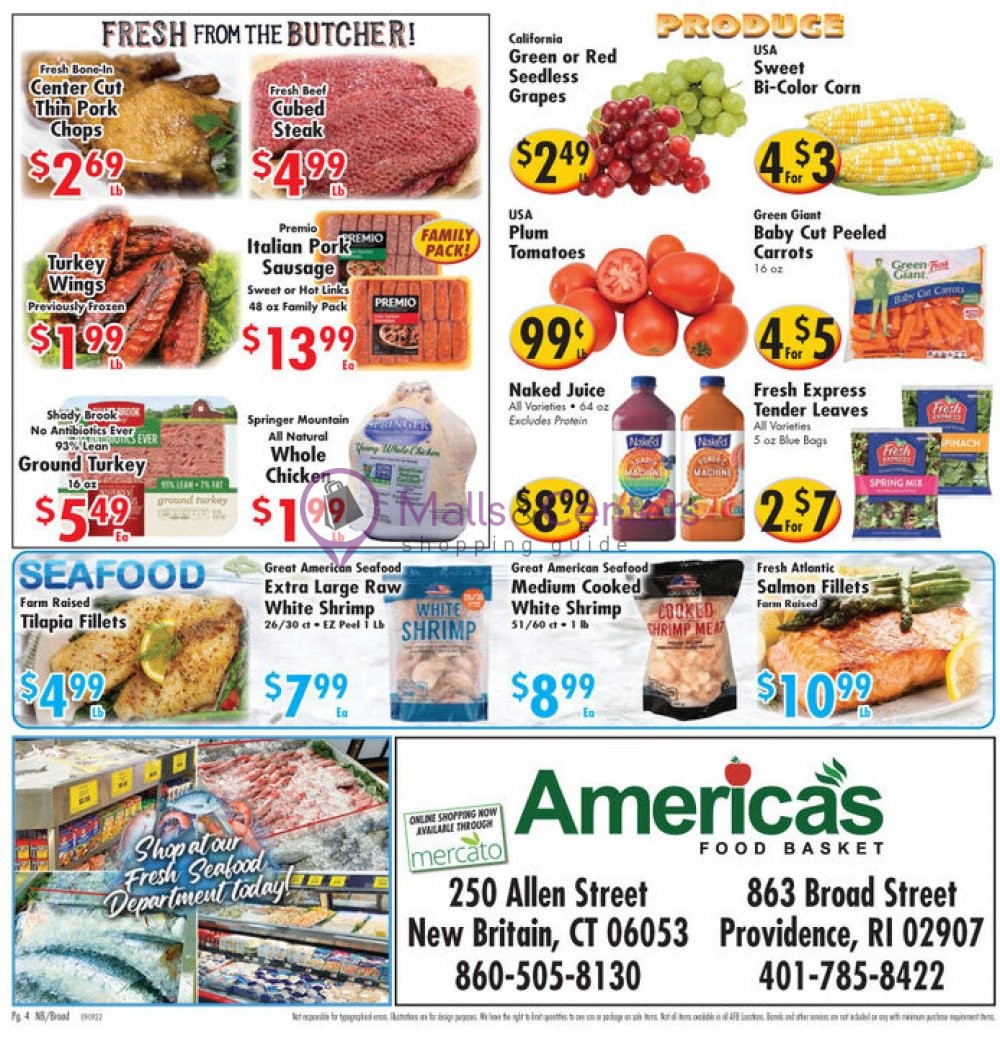 America's Food Basket Weekly ad valid from 09/09/2022 to 09/15/2022 MallsCenters
