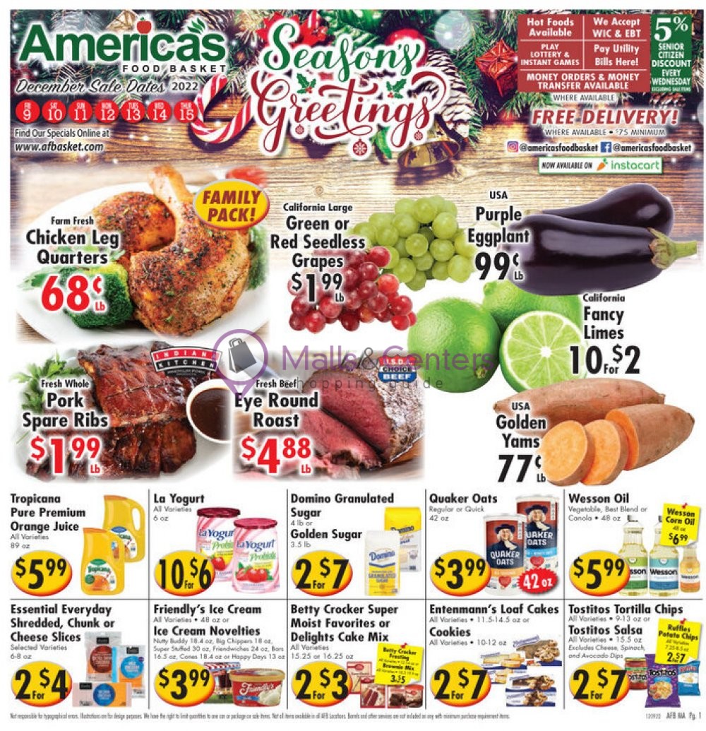 America's Food Basket Weekly ad valid from 12/09/2022 to 12/15/2022