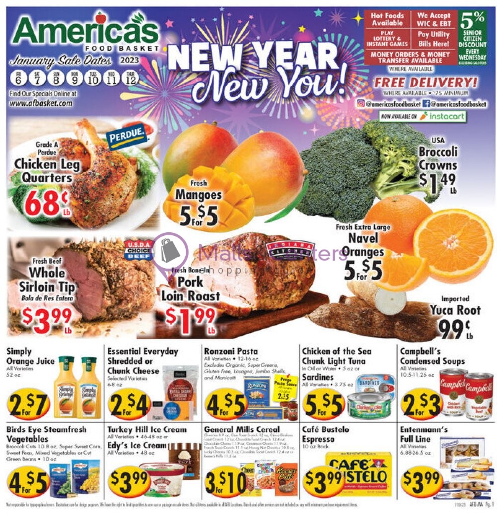 America's Food Basket Weekly ad valid from 01/06/2023 to 01/12/2023