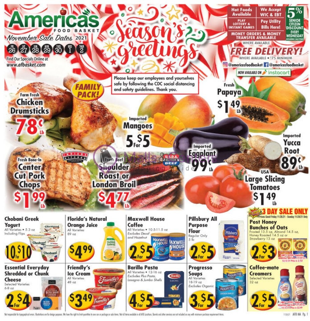 America s Food Basket Weekly Ad Valid From 11 26 2021 To 12 02 2021 