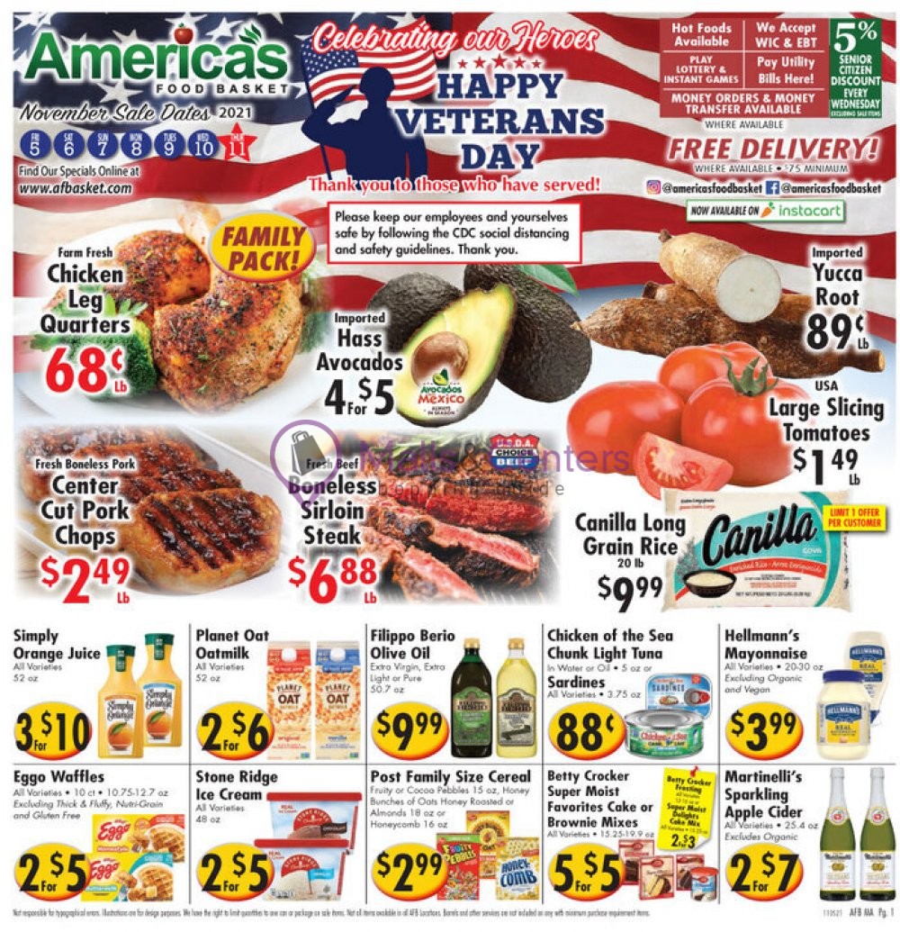 America s Food Basket Weekly Ad Valid From 11 05 2021 To 11 11 2021 