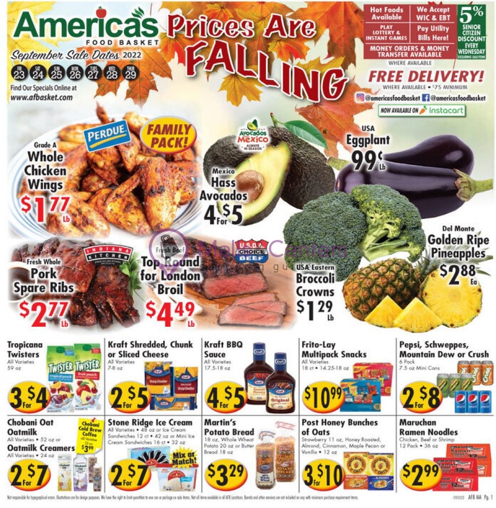 America's Food Basket Weekly ad valid from 09/23/2022 to 09/29/2022