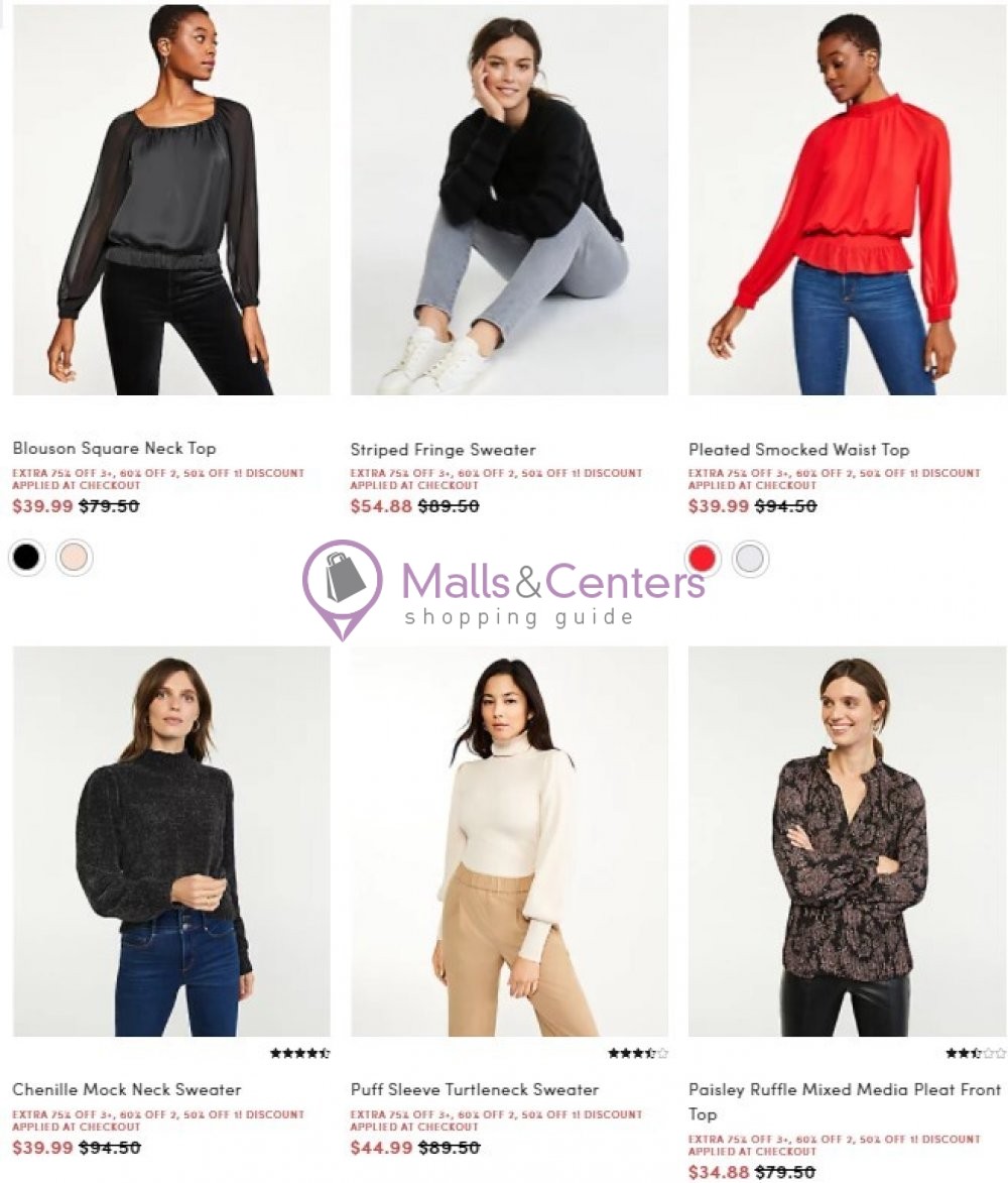 Ann Taylor Weekly Ad sales & flyers specials MallsCenters