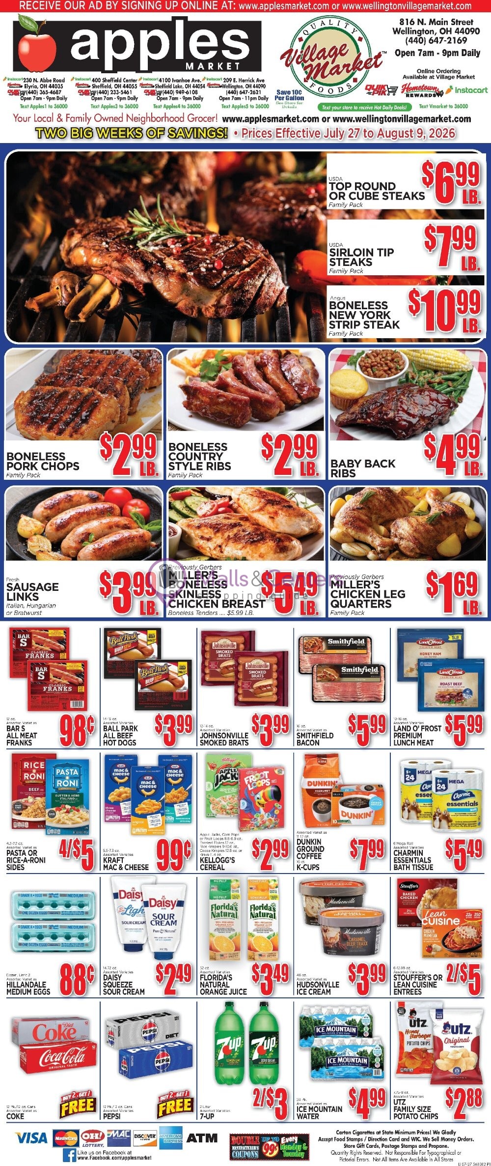 Weekly ad for Apples Market valid: 07/27/2026 - 08/09/2026, page 1