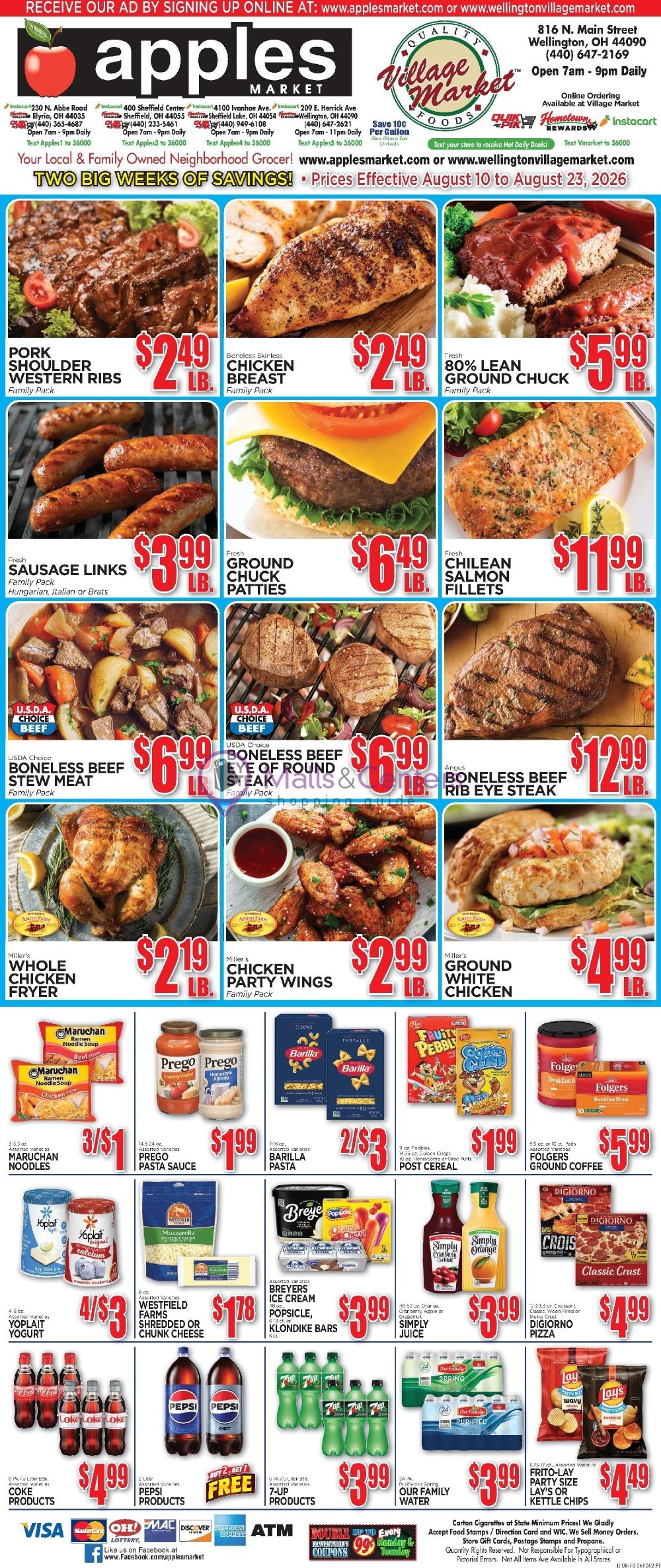 Weekly ad for Apples Market valid: 08/10/2026 - 08/23/2026, page 1