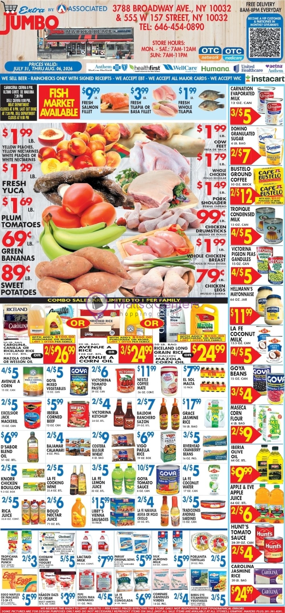 Weekly ad for Associated Supermarkets valid: 08/01/2026 - 08/07/2026, page 1